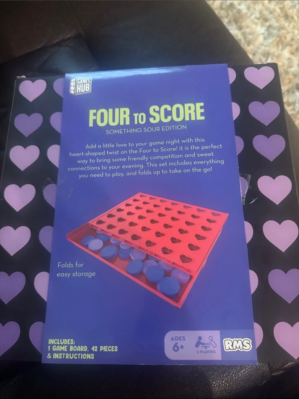 Pink Heart Connect Four Game
